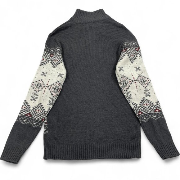 Atlas Wolf Norwegian Wool Blend Men's Medium 1/4 Zip Icelandic Ski Sweater - Picture 10 of 11